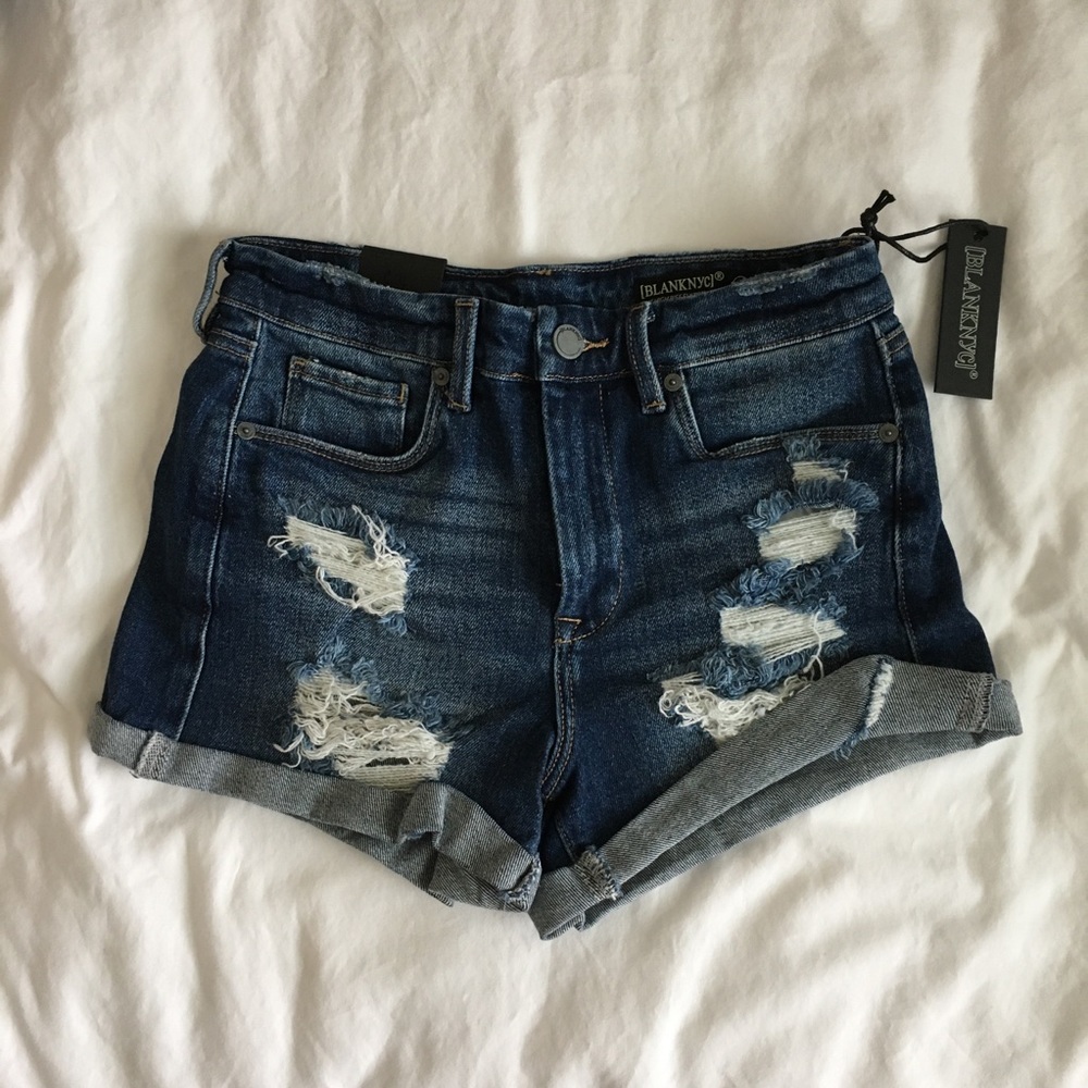 Blank NYC high rise distressed shorts - NWT